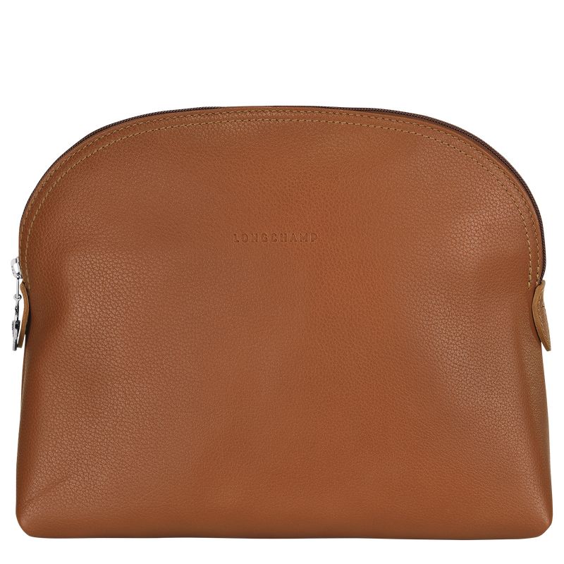 long champ Le FoulonnÉ Leather Miesten Toilettilaukku Caramel | FIXY7145