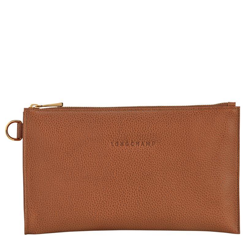 long champ Le FoulonnÉ Leather Naisten Pouches Caramel | FIFD8723