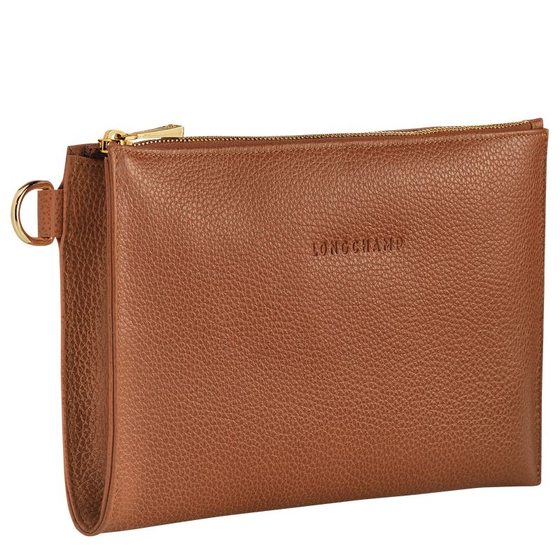 long champ Le FoulonnÉ Leather Naisten Pouches Caramel | FIEB8479