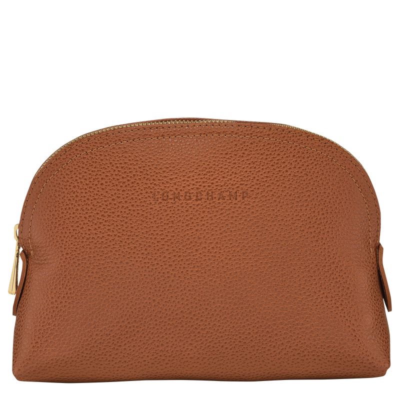 long champ Le FoulonnÉ Leather Naisten Pouches Caramel | FIWN8475