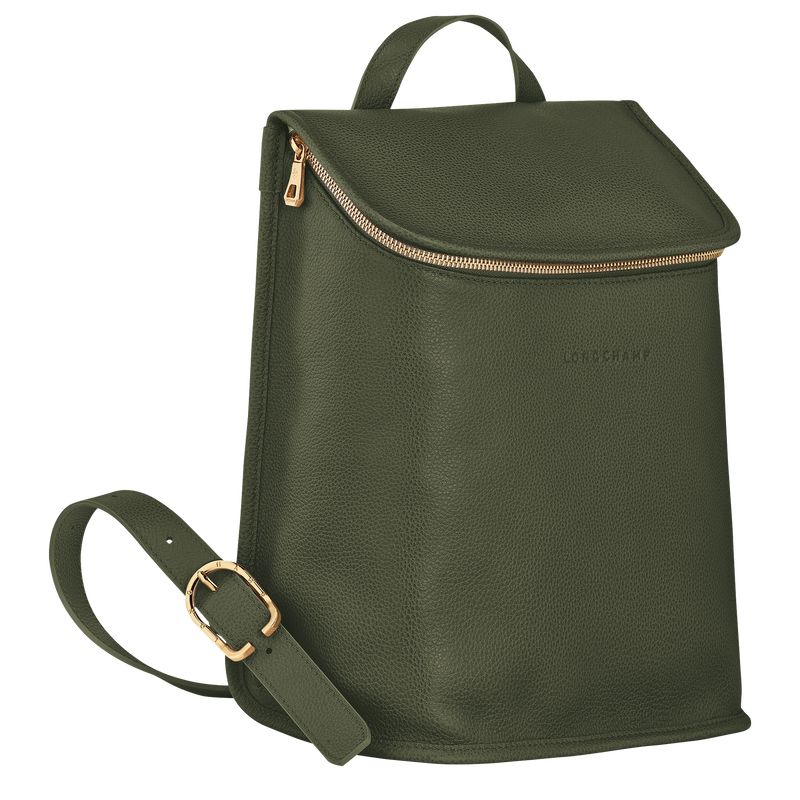 long champ Le FoulonnÉ Leather Naisten Reput Khaki | FIZU8756