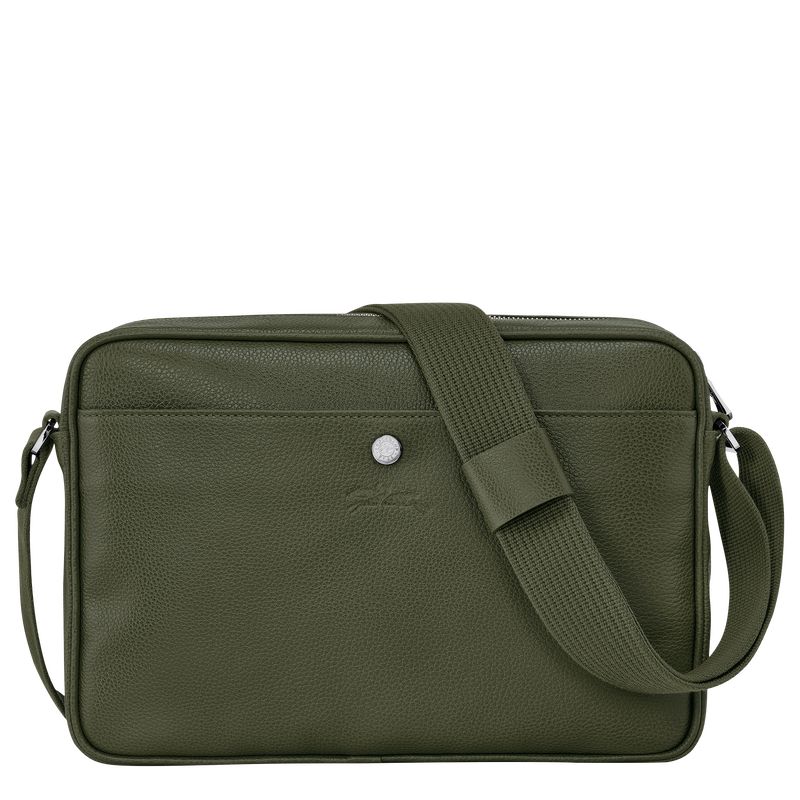 long champ Le FoulonnÉ M Camera Leather Miesten Crossbody Laukut Khaki | FIEB7590