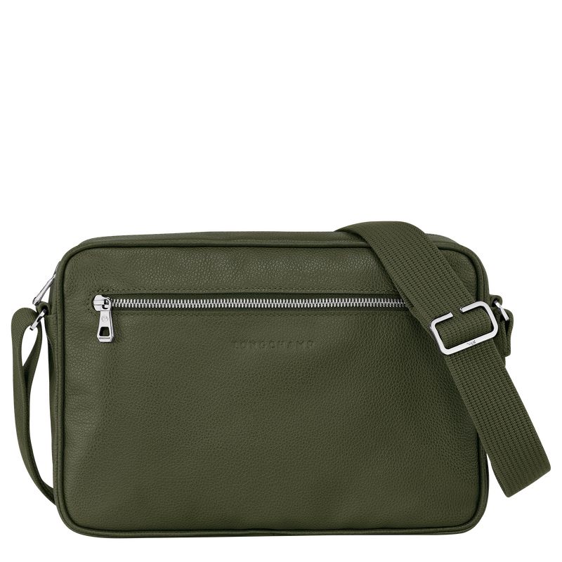 long champ Le FoulonnÉ M Camera Leather Miesten Crossbody Laukut Khaki | FIEB7590