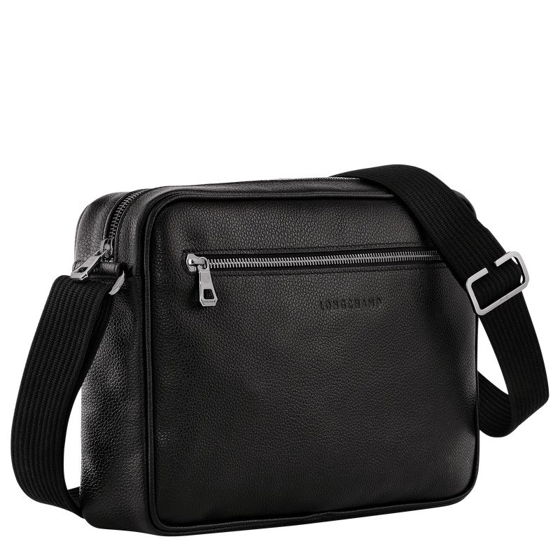 long champ Le FoulonnÉ M Camera Leather Miesten Crossbody Laukut Mustat | FIRV7589