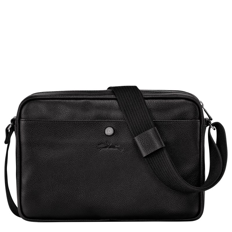 long champ Le FoulonnÉ M Camera Leather Miesten Crossbody Laukut Mustat | FIRV7589