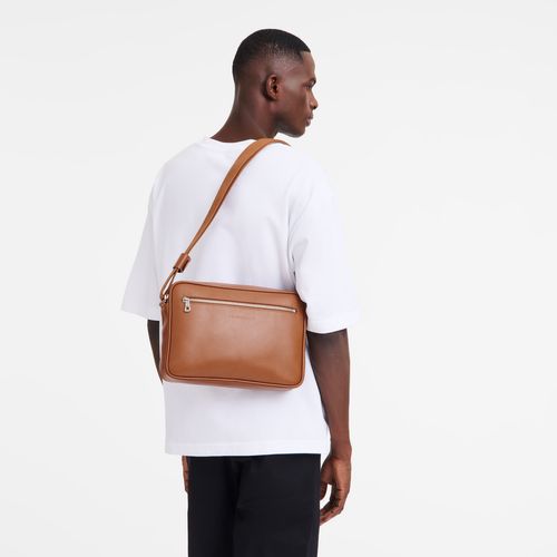 long champ Le FoulonnÉ M Camera Leather Miesten Crossbody Laukut Caramel | FIDF7580