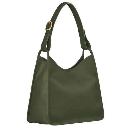 long champ Le FoulonnÉ M Hobo Leather Naisten Olkalaukku Khaki | FIRV8785