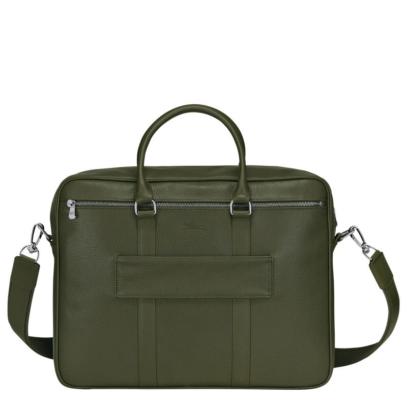 long champ Le FoulonnÉ M Leather Miesten Salkku Khaki | FIJP7628