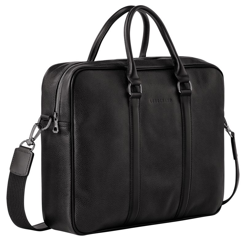 long champ Le FoulonnÉ M Leather Miesten Salkku Mustat | FIKO7627