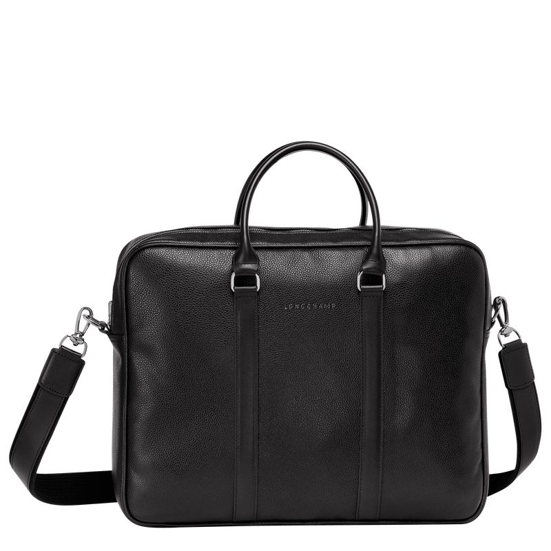 long champ Le FoulonnÉ M Leather Miesten Salkku Mustat | FIKO7627