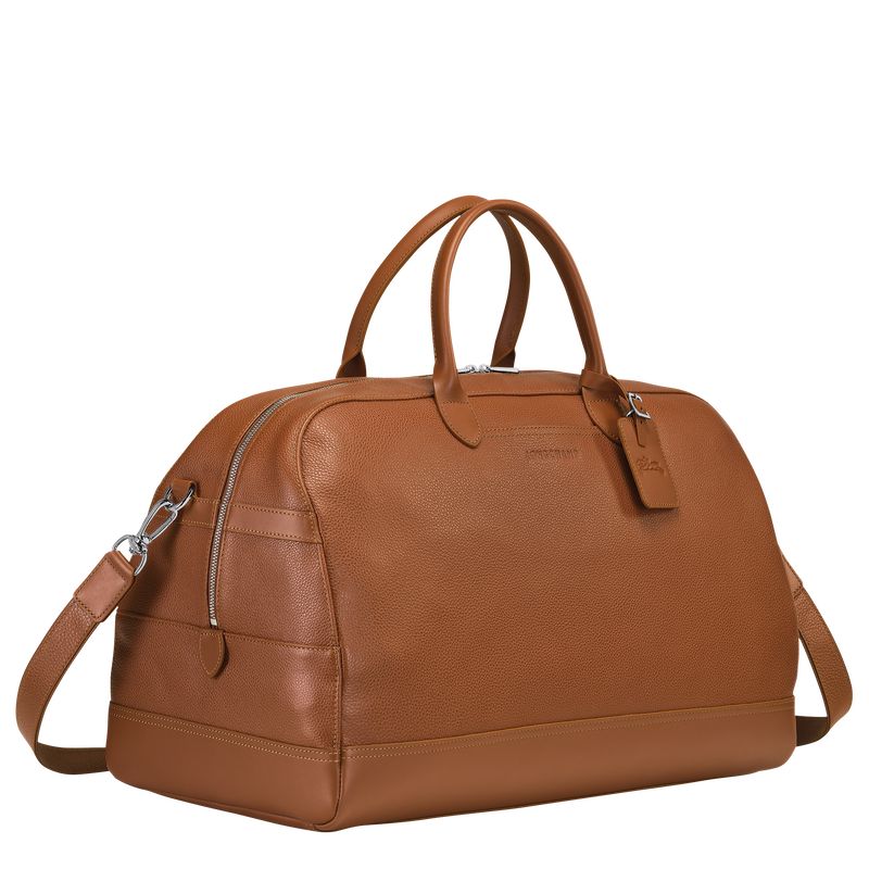 long champ Le FoulonnÉ M Leather Miesten Matkakassit Caramel | FIQM7229