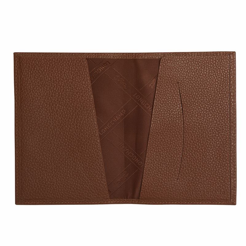 long champ Le FoulonnÉ Passport cover Leather Naisten Asusteet Caramel | FIFD8230