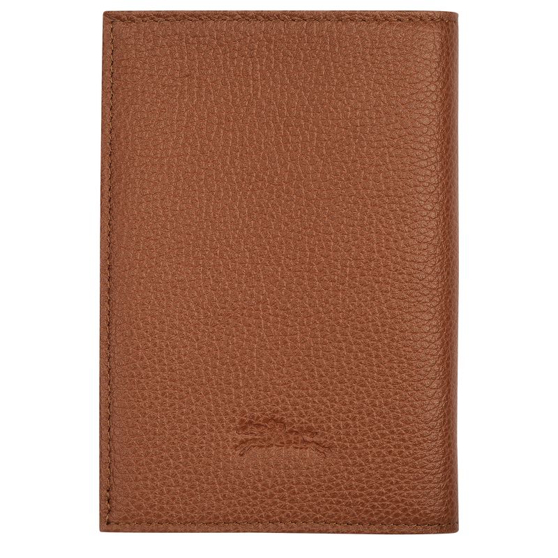 long champ Le FoulonnÉ Passport cover Leather Naisten Asusteet Caramel | FIPJ8226