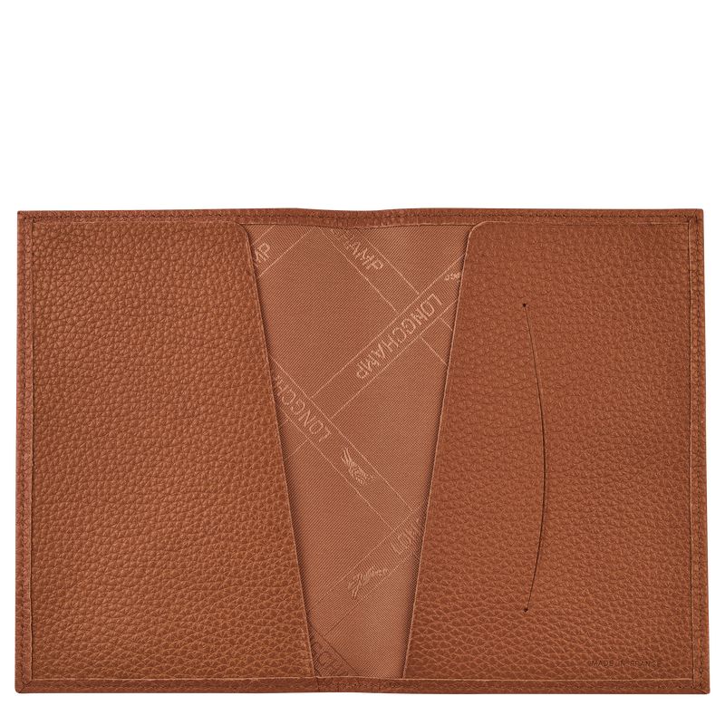 long champ Le FoulonnÉ Passport cover Leather Naisten Asusteet Caramel | FIPJ8226