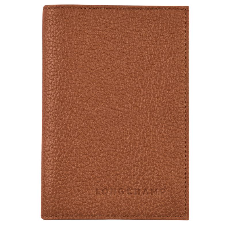 long champ Le FoulonnÉ Passport cover Leather Naisten Asusteet Caramel | FIPJ8226