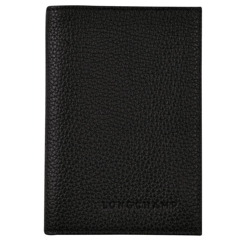 long champ Le FoulonnÉ Passport cover Leather Naisten Asusteet Mustat | FIOK8225