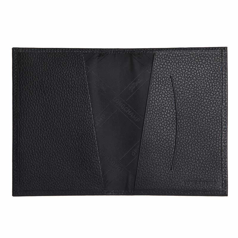 long champ Le FoulonnÉ Passport cover Leather Miesten Asusteet Mustat | FIWN7126