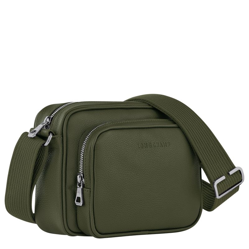 long champ Le FoulonnÉ S Camera Leather Miesten Crossbody Laukut Khaki | FIYX7587