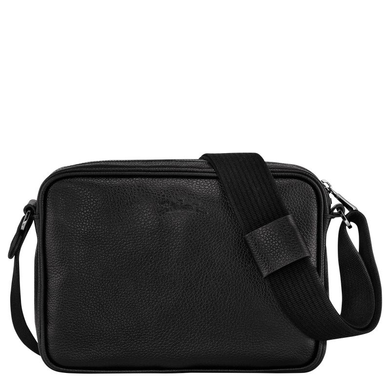 long champ Le FoulonnÉ S Camera Leather Miesten Crossbody Laukut Mustat | FIAH7582