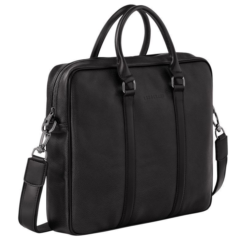 long champ Le FoulonnÉ S Leather Miesten Salkku Mustat | FIZU7625