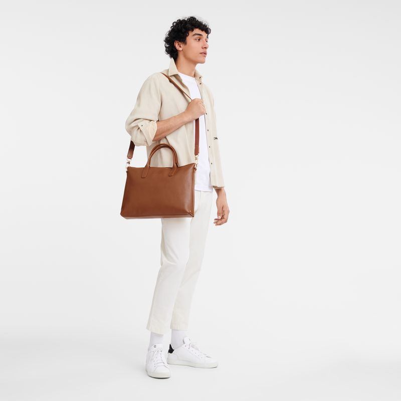 long champ Le FoulonnÉ S Leather Miesten Salkku Caramel | FIMQ7618