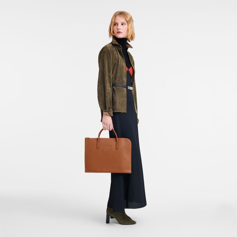 long champ Le FoulonnÉ S Leather Naisten Salkku Caramel | FIMQ8658