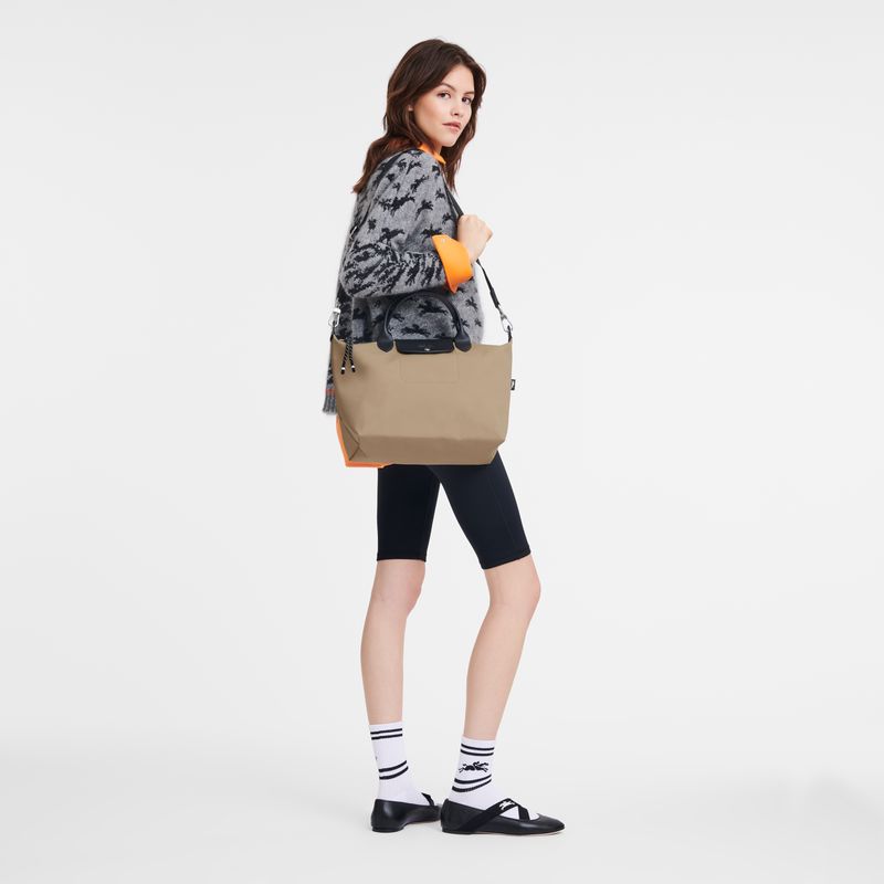 long champ Le Pliage Energy L Recycled canvas Miesten Käsilaukku Clay | FIYX7494