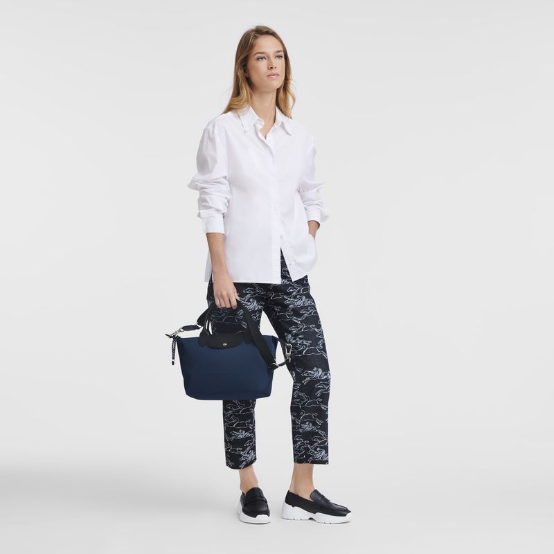 long champ Le Pliage Energy S Recycled canvas Miesten Käsilaukku Laivastonsininen | FIQM7488