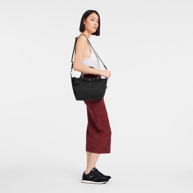 long champ Le Pliage Energy S Recycled canvas Miesten Käsilaukku Mustat | FIWN7487