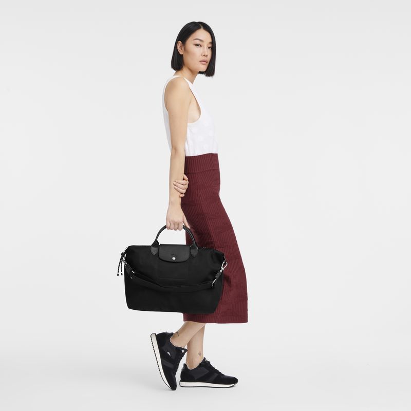 long champ Le Pliage Energy XL Recycled canvas Miesten Käsilaukku Mustat | FIOK7497