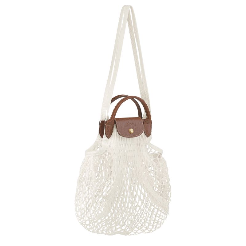 long champ Le Pliage Filet L Mesh Canvas Naisten Olkalaukku Ecru | FIEB8890