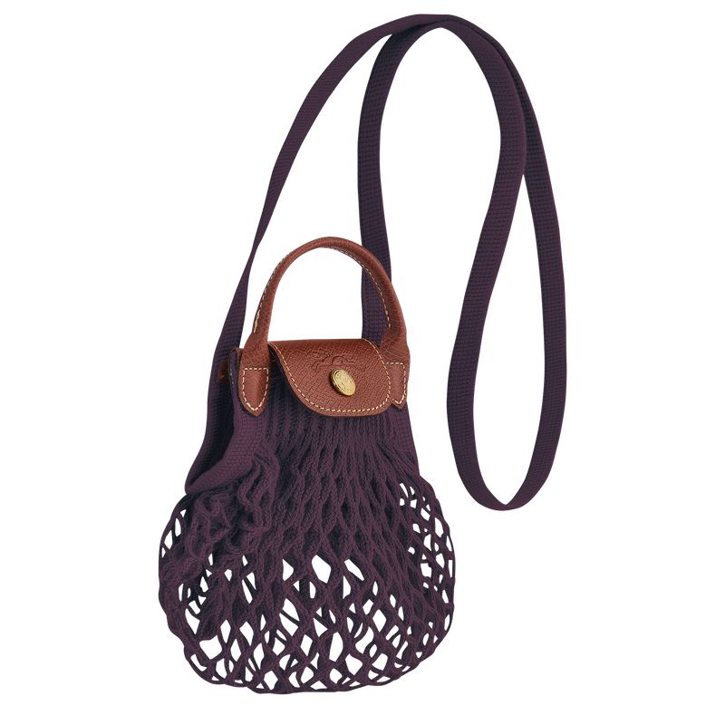 long champ Le Pliage Filet XS Mesh Canvas Naisten Crossbody Laukut Eggplant | FIMQ9022