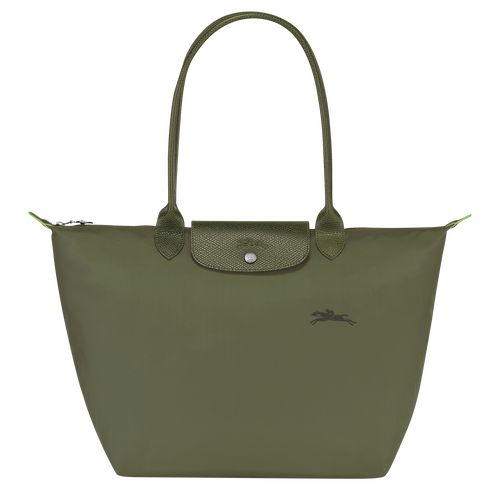 long champ Le Pliage Green L Tote Recycled canvas Naisten Olkalaukku Forest | FIQM8789