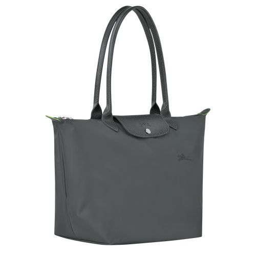 long champ Le Pliage Green L Tote Recycled canvas Naisten Olkalaukku Graphite | FIQM8788