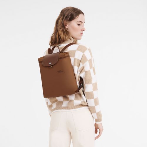 long champ Le Pliage Green M Recycled canvas Miesten Reput Cognac | FIQM7540