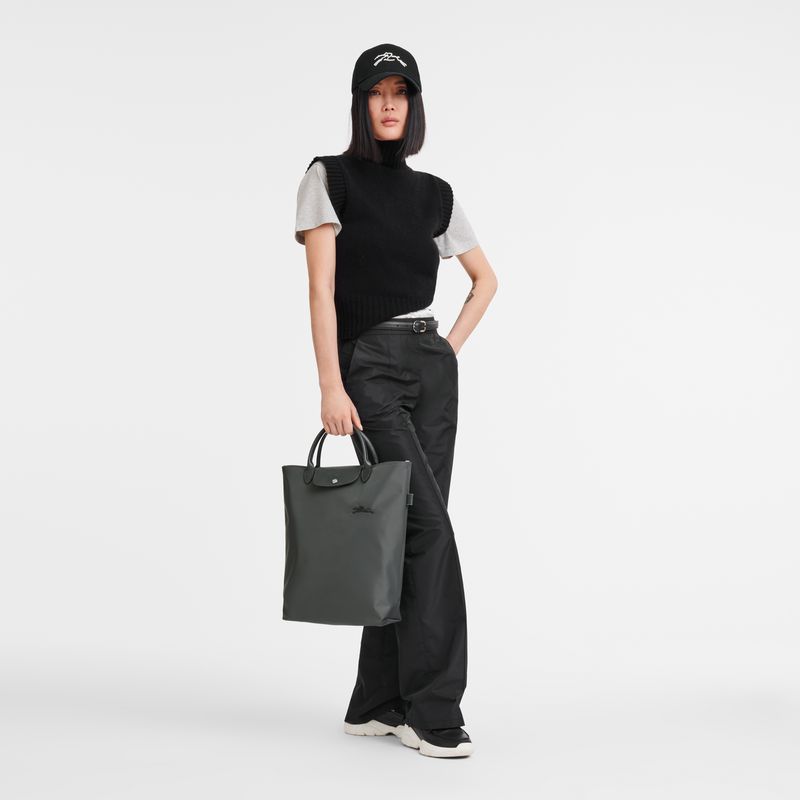 long champ Le Pliage Green M Tote Canvas Miesten Käsilaukku Graphite | FIFD7502