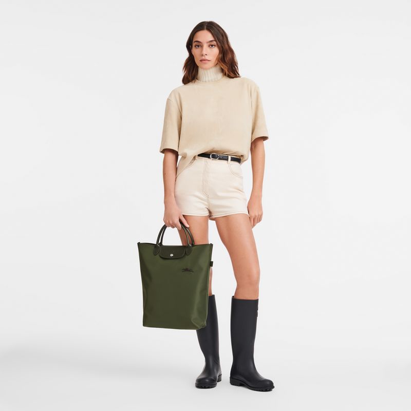 long champ Le Pliage Green M Tote Canvas Miesten Käsilaukku Forest | FIAH7499