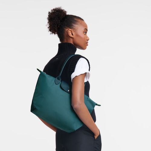 long champ Le Pliage Green M Tote Recycled canvas Naisten Olkalaukku Sinivihreä | FIKO8806