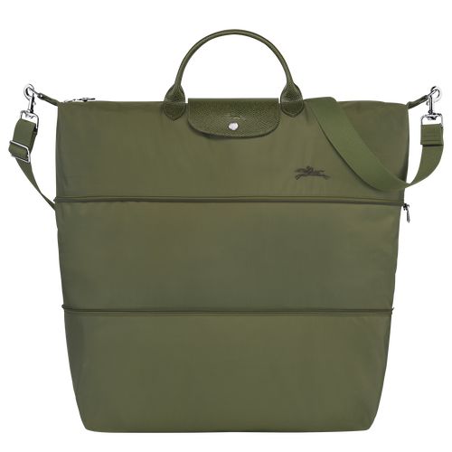 long champ Le Pliage Green expandable Recycled canvas Miesten Matkakassit Forest | FIYX7182