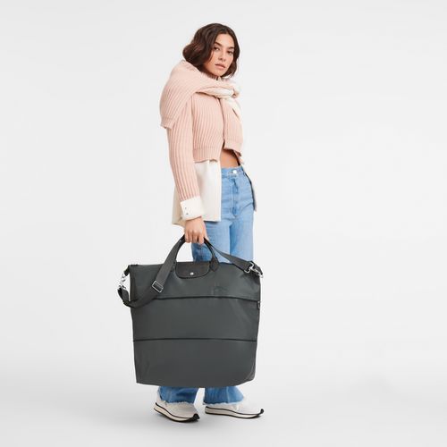 long champ Le Pliage Green expandable Recycled canvas Miesten Matkakassit Graphite | FIEB7179