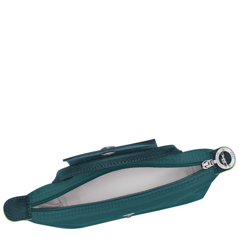 long champ Le Pliage Green with handle Recycled canvas Miesten Pouches Sinivihreä | FISG7321