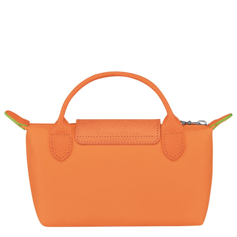 long champ Le Pliage Green with handle Recycled canvas Naisten Pouches Oranssi | FINW8452