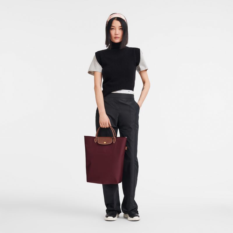 long champ Le Pliage Original M Tote Canvas Miesten Käsilaukku Viininpunainen | FIXY7509