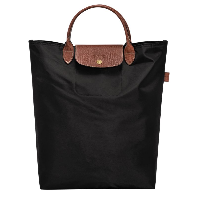 long champ Le Pliage Original M Tote Canvas Miesten Käsilaukku Mustat | FIHA7504