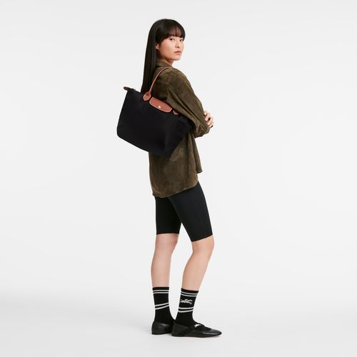 long champ Le Pliage Original M Tote Recycled canvas Naisten Olkalaukku Mustat | FIPJ8798