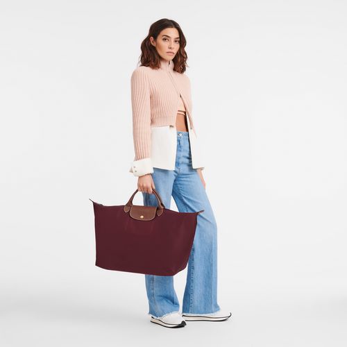 long champ Le Pliage Original S Recycled canvas Miesten Matkakassit Viininpunainen | FIGS7214