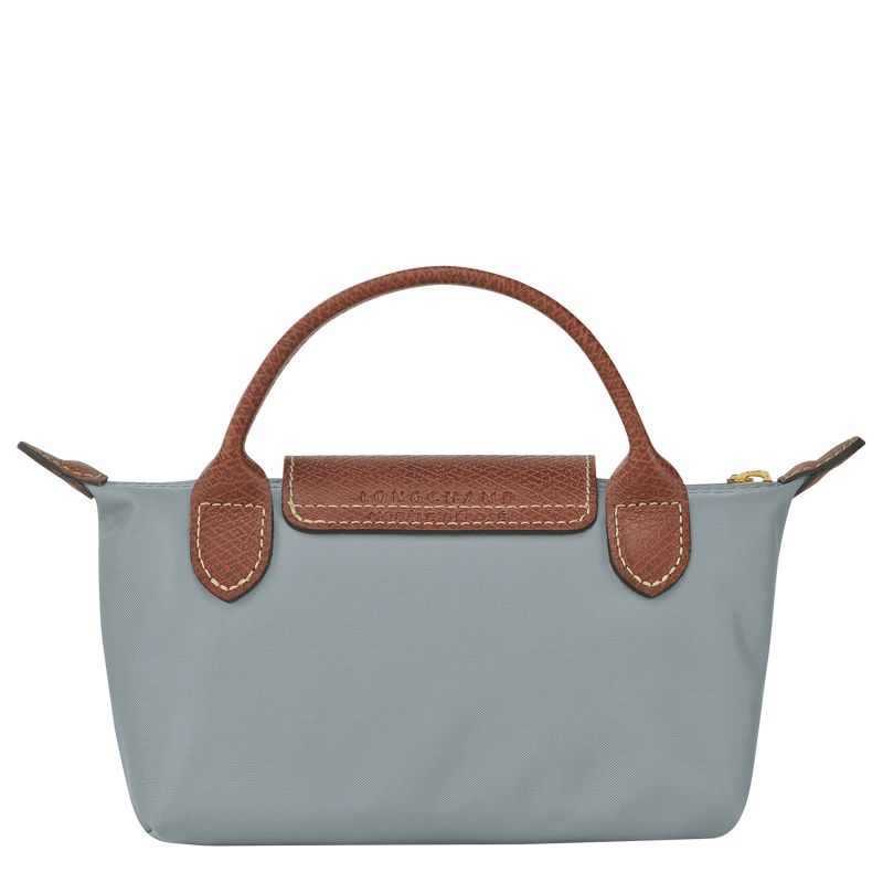 long champ Le Pliage Original with handle Recycled canvas Miesten Pouches Steel | FIIL7325