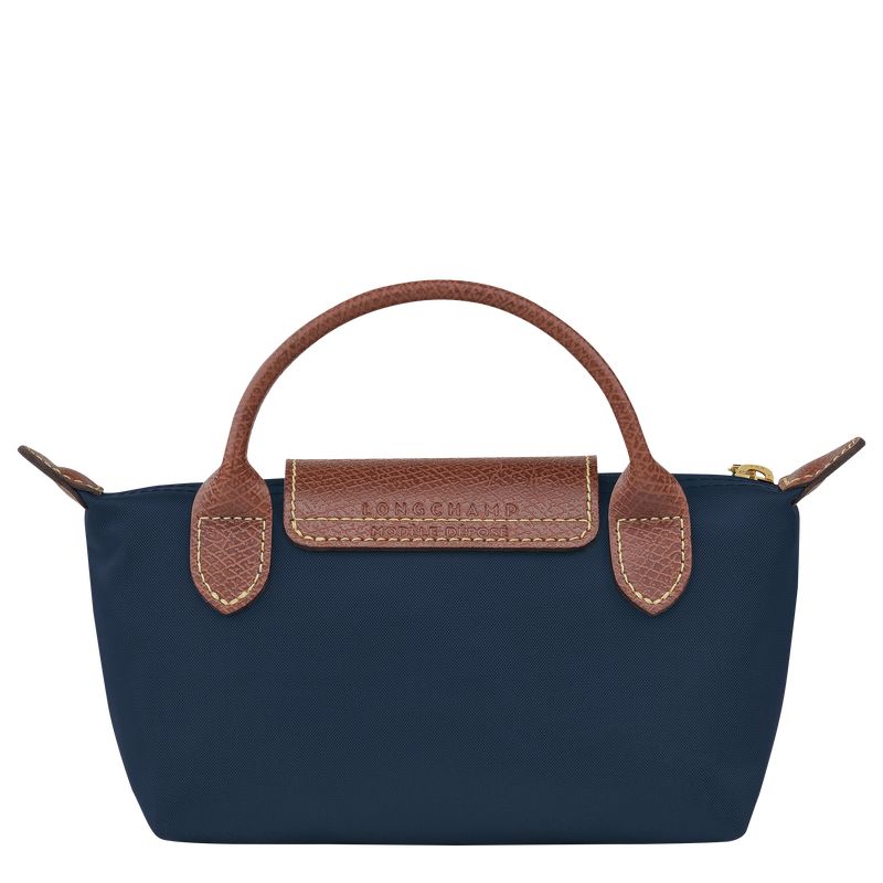 long champ Le Pliage Original with handle Recycled canvas Miesten Pouches Laivastonsininen | FIPJ7323