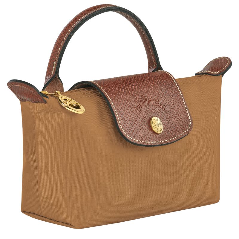 long champ Le Pliage Original with handle Recycled canvas Naisten Pouches Fawn | FIKO8459