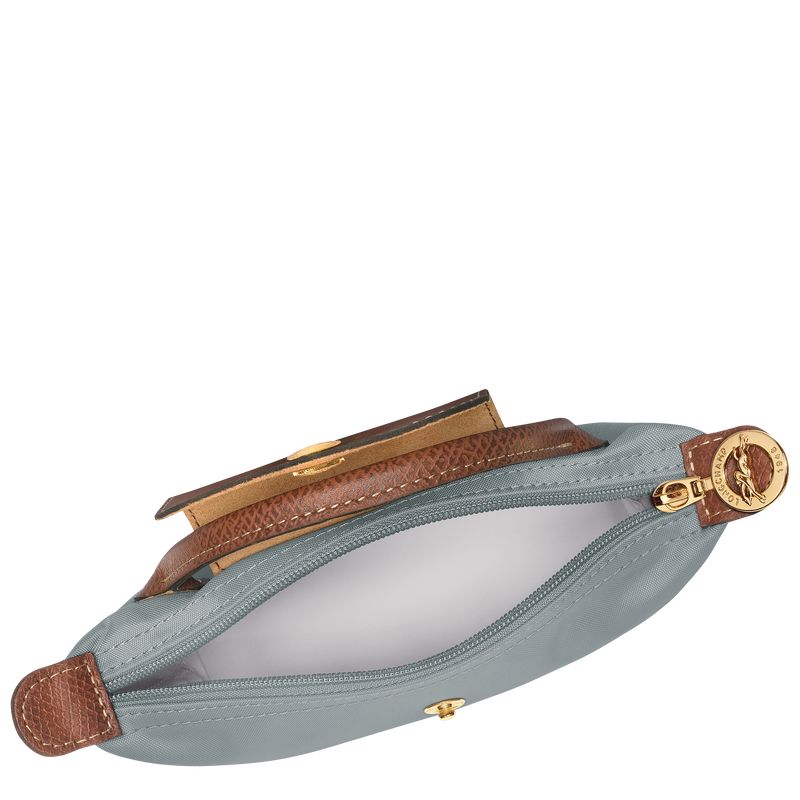 long champ Le Pliage Original with handle Recycled canvas Naisten Pouches Steel | FILI8458